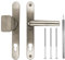 Türgriff/Türdrücker/Türklinke/Drückergarnitur DHS 92mm (Schildbreite 32mm) - Dunkelsilber F9 - mit Knauf