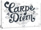 Kunstdruck auf Leinwand, Motiv Carpe Diem, Vintage-Stil, 45,7 x 30,5 cm