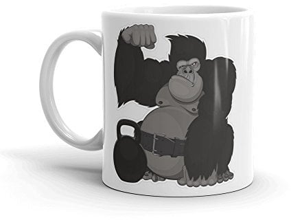 Exercise Gorilla & Kettle Bell 10oz Coffee Tea Mug #4138