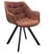 invicta INTERIOR Design Stuhl The Dutch COURTURIER antik Cognac mit Steppung Metall Esszimmer Sessel Polsterstuhl Bürosessel mit Armlehne