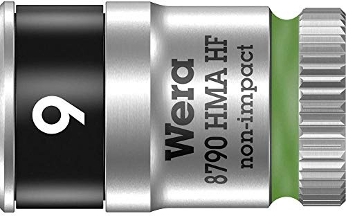Wera 05003724001 8790 HMA HF Zyklop-Steckschlüsseleinsatz mit 1/4-Antrieb mit Haltefunktion, 9.0 mm, Grün