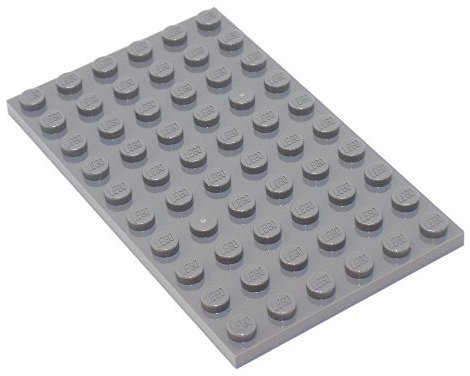 LEGO Parts and Pieces: Dark Gray (Dark Stone Grey) 6x10 (1.8x3.0) Plate x10