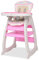 vidaXL Hochstuhl mit Essbrett 3-in-1 Verwandelbar Höhenverstellbar Kinderhochstuhl Babyhochstuhl Kinderstuhl Babystuhl Baby Kinder Rosa