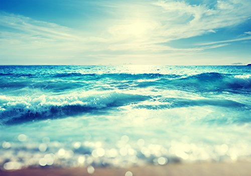 PICSonPAPER Poster Meer im Sonnenschein, 100 cm breit x 70 cm hoch, Dekoration, Kunstdruck, Wandbild, Fineartprint, Strand, Meer, Landschaft, Natur, Premium Qualität