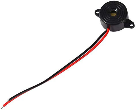 Akozon Buzzer, 3-24V Piezo Elektronischer Ton Summer Alarm Kontinuierlicher Ton Kabellänge 100mm, Türsummer