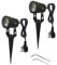 Pack of 2, WeFoonLo Outdoor Mini LED Landscape Lights Waterproof Spotlight with Spike Stand and Plug for Driveway,Outdoor Lawn Lighting, Flood Garden,Yard (Warm White, 5W)
