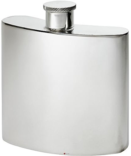 26oz Zinn Klein Flachmann Nierenförmig Einfarbig Hell Poliert Oberfläche Schraube Oben Möglich für Gravur Flachmann für Männer Personalisiert