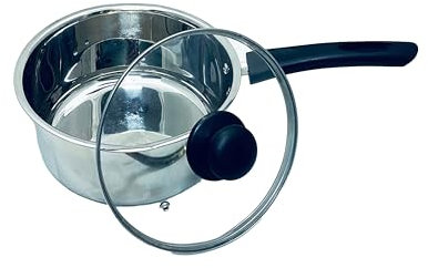 Penguin Home 3265 Cacerola profesional de inducción segura con tapa, acero inoxidable, 20 cm, 2.5 L, Mirror Finish
