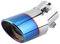 Broco Endrohr Auspuffblende,Auspuff Endrohre,Chrome Blau Edelstahl Universalauto Gekrümmte Auspuff Endschalldämpfer Endrohr Schwanz Throat FIT 38mm to 53mm
