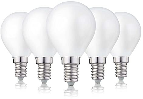 hellum E14 LED warmweiss Glühbirne im 5er-Set, LED E14 warmweiß mit 2,5W ersetzt Filament Glühbirne mit 25W, mit 2700K und 250lm, Lampe in Tropfenform G45 208207