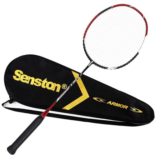 Senston S330 Carbon-Fiber Badmintonschläger Graphit Badminton Schläger mit Schlägertasche