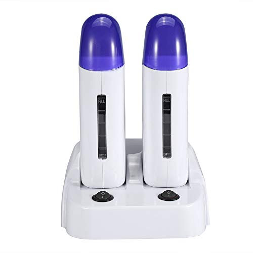 Roll-On Wax Heater, Cartridge Wax Enthaarungswalze Electric Wax Warmer Double Waxing Heater Waxing für Beauty Body Hair Removal Machine für Frauen und Männer(EU-Double)