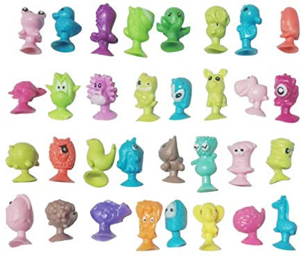 NUOBESTY 24PCS Süße Saugnapf Tier, Mini Monster Sauger Spielzeug Zufälliger Stil Kleinkinder Kindergeburtstag Mitgebsel Party Glasmarkierer Oktoberfest Weihnachten Halloween Geschenkidee
