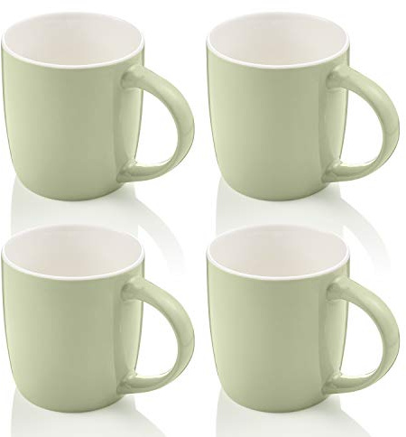 Swan SWKA1410GN Set of 4 Retro Mugs, Green