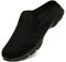 Sabots Femmes Confortable Pantoufle Coton Hommes Antidérapant Chaussons intérieur extérieur, Noir Peluche, 41 EU