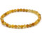 Miracles Minéraux Bracelet perle ronde 4 mm fin et discret, pierre naturelle, création artisanale française, plus de 60 choix (Oeil de tigre doré 4 mm)