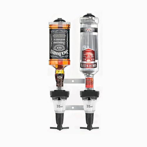 Chabrias Ltd Traditional 35ml 2 Bottle Optics For Spirits UK Made, Bar Optics, Shots Measure, Optics For Home Bar, Wall Bracket, Drinks Measures For Spirits, Spirit Dispenser, Outdoor Bar, Garden Bar
