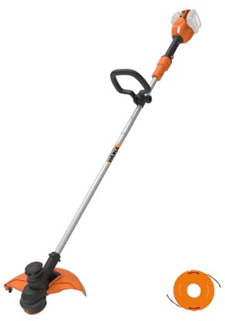 WORX WG183E.9 36V (40V MAX) Dual Battery Cordless 33cm Grass Trimmer Strimmer Line Strimmers Edge Cutter - (Tool only - Battery & Charger Sold Separately) Multicolor