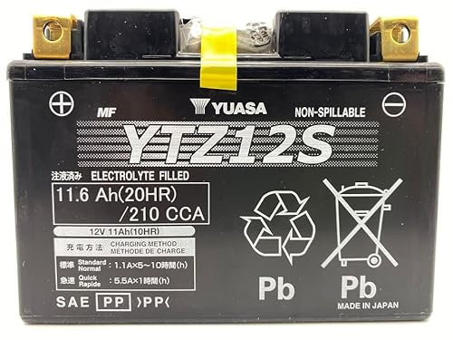 Yuasa battery YTZ12S | Batteria di ricambio da moto per YAMAHA XT1200Z Super Tenere 1200 2010