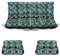 SuperKissen24. Sitzkissen Bankkissen Bankauflage - 100x50 cm und Rückenlehne 100x60 cm mit 2er 45x45 cm Stuhlkissen Set - Outdoor und Indoor - Exotic