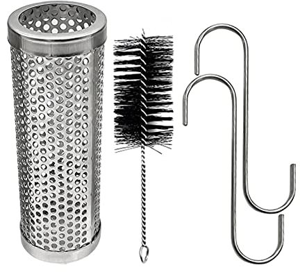 SYNYEY Räucherrohr aus Edelstahl | Rauchrohr Rauchpelletrohr,Smoke Tube BBQ Pellet Tube 6 Zoll 304 Edelstahl BBQ Pellet Smoker Tube für alle Grills oder r