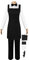 JOHLCR Cosplay Costume Anime Chainsaw Man Halloween Carnival Costume Props for Adults Halloween Costume for Adults Anime Character Higashiyama Kobeni with Apron,Black,S