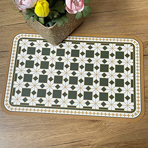 Haustier-Futtermatte, langlebig, PVC, für Katzen, Hunde, Futternapf, rutschfeste antirutschmatte, wasserdicht, Kunststoff, Katzenfutter, Tischset zum Essen von Abendessen (45 x 30 cm, 1 Stück, G)