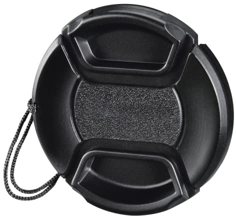 Hama Objektivdeckel 67mm „Smart Snap“ (für Kameras mit 67 mm Objektiv, mit Halter/Kordel/Band, Objektivschutz, Objektiv Abdeckung, als Ersatz, einfach zu befestigen, zum Klemmen, universal) schwarz