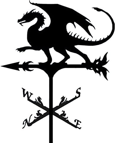 Halatua Metal con Gallo, dragón, Adorno Perro, Viento, Veleta para Techo