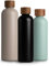 T&N Bouteille Isotherme d’eau 750ml en acier inoxydable avec bouchon en bois d'acacia, Gourde Inox 0,75l, conserve le froid à 29h, la chaleur 14h, étanche pour boissons gazeuses