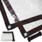 QOFLY Bâche Transparente, 3 x 5 m, pour extérieur - avec œillets - Imperméable - Résistante aux intempéries - Pliable - Corde Incluse