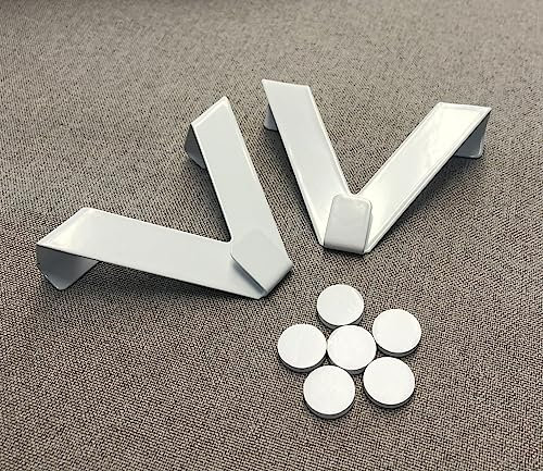 HOME WOHNIDEEN Easy FIX - Gancio per finestra, forma a V, colore: bianco, contenuto: 2 pezzi, profondità: 20 mm, bianco