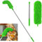ISTOVO Gutter Cleaning Brush Roofing Tool with Telescopic Extendable Pole 8.2Ft Guard Cleaner Tool Easy Remove Leave, green