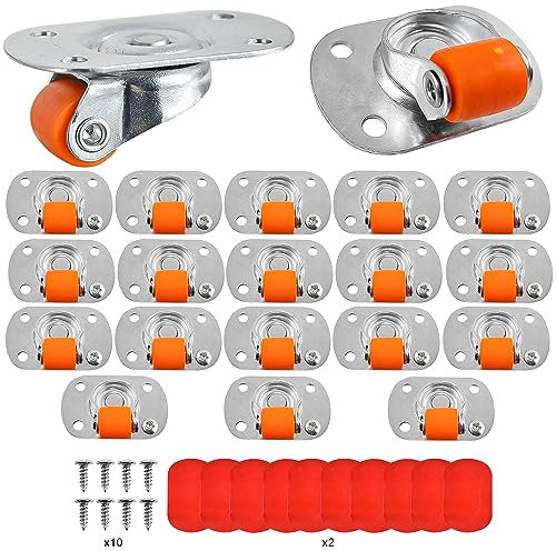 20 Mini Ruedas para Muebles, Ruedas para Muebles Giratorias Pequeñas Autoadhesivas Pueden Girar 360°, Electrodomésticos para Muebles Móviles Y Equipos Pequeños