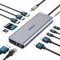 Station d'accueil USB C Docking Station Double Moniteur, 13 en 1 Dock USB C vers Dual HDMI et Displayport, 3*USB A/C 3.1, 2*USB A 2.0, RJ45, PD 100W, SD/TF, Docking Station pour HP Lenovo Dell