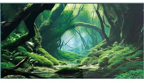 Didooou Fond d'aquarium paysage naturel, autocollants pour aquarium, 30 cm, 40 cm, 50 cm, 60 cm, 80 cm (cave-4, 40 x 80 cm)