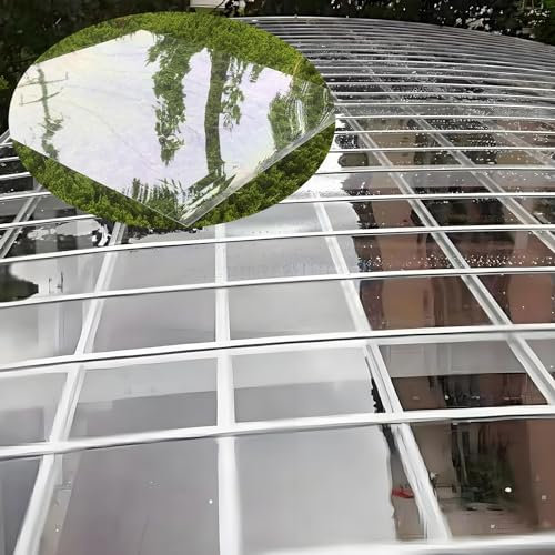 Paneles de policarbonato para invernaderos, Paneles de policarbonato Transparentes, Paneles de policarbonato, adecuados para techos de Piscinas Exteriores en el Patio. (Espesor: 1 milímetro) ( Size :