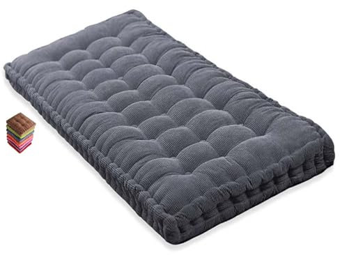 Benutzerdefinierte Bankkissen Bankauflage Stuhlkissen Waschbar Schaukel Sitzkissen Sitzpolster, Gartenbank Kissen 120, 100, 150, für Outdoor/Innen Gartenbank Terrasse Fensterbank(Dark Grey 1d,170x50 c