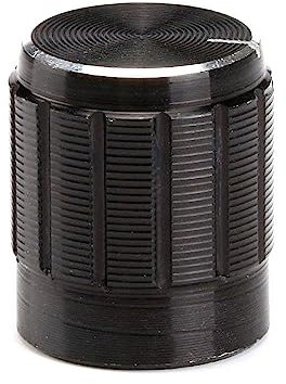 MCQWOMFQAK 100 Stück Potentiometer-Knopfkappen Aluminiumlegierung, schwarz, 15 x 16,5 mm, auf Lager for Potentiometer xiaguolingsm