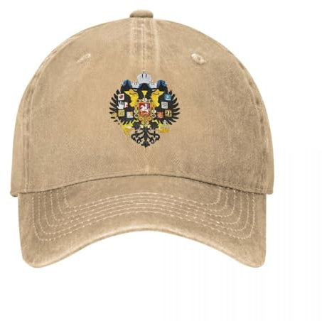 YCYLYLYC Unisex Baseball Gewaschene Baumwoll hüte Männer Frauen Outdoor Sport Russian Imperial Baseball Cap Eagle Heads Empire Unisex-Teens Washed Trucker Camping Baseball Caps Laufkappe