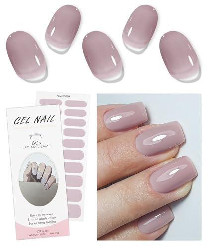 JMEOWIO Pellicola per unghie in gel tinta unita, autoadesiva, per nail art, decorazione per unghie