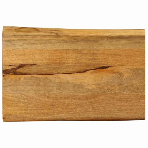 vidaXL Tischplatte, Holzplatte mit Baumkante, Massivholzplatte für Esstisch Couchtisch, Ersatztischplatte, 70x40x2,5cm Massivholz Mango