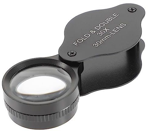Gogogmee Faltbare Lupe Taschenlupe Leselupe für Buch Schmucklupen tragbare Lupe Handvergrößerungsspiegel lupenglas vergrößerungsglas Optische Lupe Handlupe Faltlupe Aluminiumlegierung