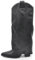 IF FASHION Stivali Alti A Punta Gambale A Ghetta Cownboy Texani Con Tacco Alto Da Donna GA017 Nero N.36
