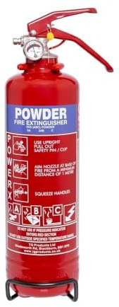 1kg Dry Powder Fire Extinguisher ABC, for Homes, Cars and Vans. MFE