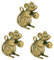 VOSAREA 3pcs Brass Mouse Ornament Vintage Mouse Statue Brass Lucky Rat Statue Chinese Feng Shui Rat Sculpture Collection Figurine Rich Wealth Amulet Home Charm Pendant Decoration (1.18X1.18X0.59 Inch)