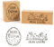 BOOMTOP 2Pcs Stempel Frohe Ostern Holz Motivstempel Holzstempel Ostern Hasen Osterei Stempelset Rechteckig Osterhasen Stempelmotive Osterstempel für Kartenherstellung Scrapbooking Bullet Journal