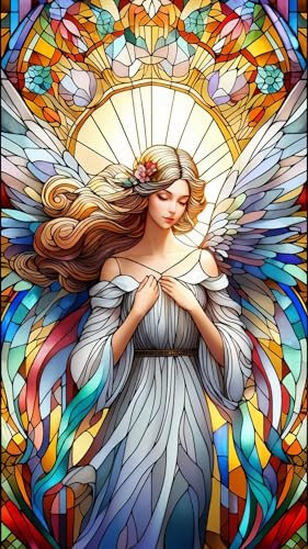 ARTGOTO Diamond Painting Cuadrado Adultos Grande Tamaño Kit Completo,40x70 cm Cuadros Pintura de Diamante para Adultos ángel D,Con Diamond Painting Square Accesorios para Decorar la Habitación