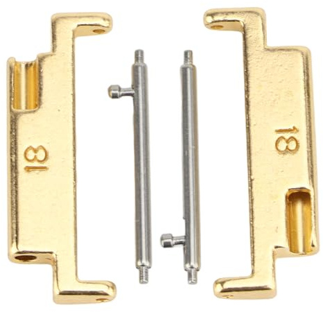 Kikumi 1 Pair Metal Watch Band Adapter Watch Strap Connection Adapter Stainless Steel Connection Adapter Replacement for 18-22mm Watch Bands (1 Pair)