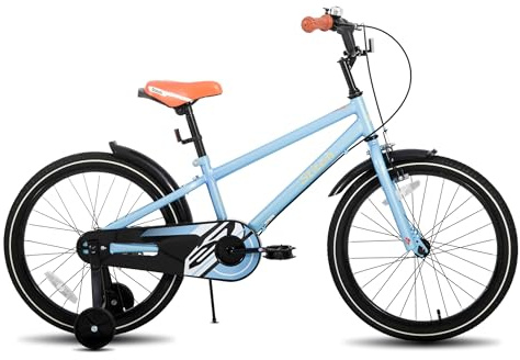 STITCH Kinderfahrrad 14/16/18/20 Zoll für Mädchen und Jungen im Alter von 3 bis 13 Jahren, 14/16/18/20 Zoll Kinderfahrrad mit Stützrädern (rosa, beige, blau, Silber, grün)